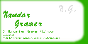 nandor gramer business card